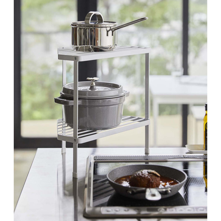 Yamazaki USA Tower Yamazaki Home Stove Top Rack Two Tier Corner